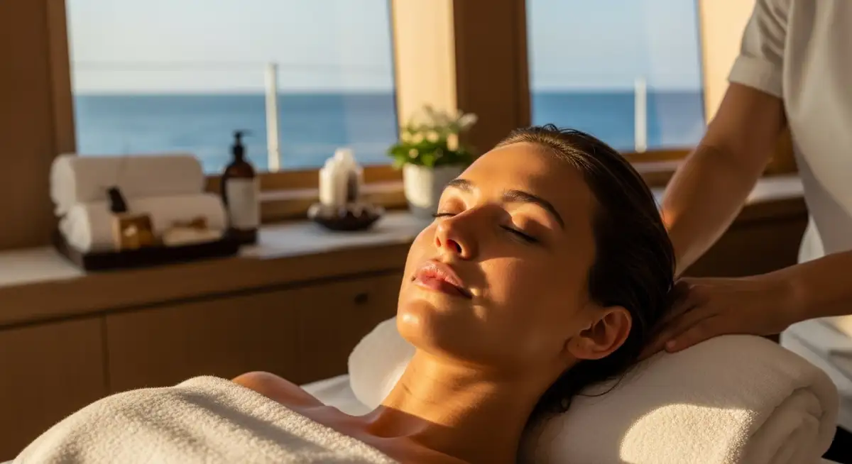 yacht charter health spa treatment luxury massage room ocean view Turkish riviera wellness vacation