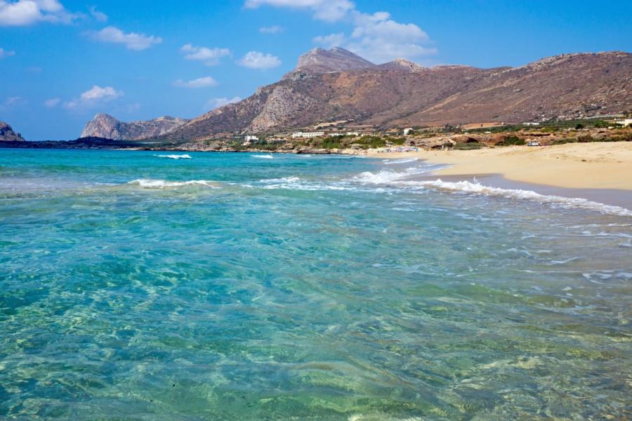 A couple exploring the beaches of Crete