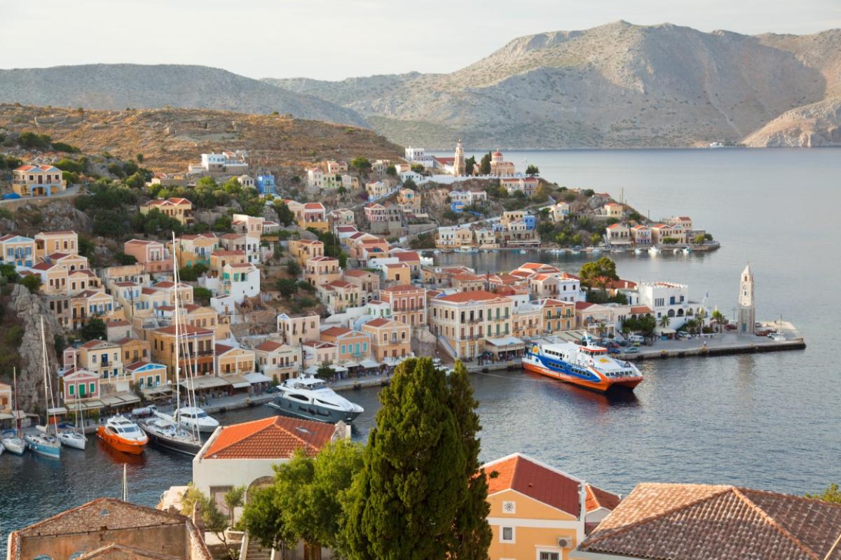 A panoramic view of Symi Island