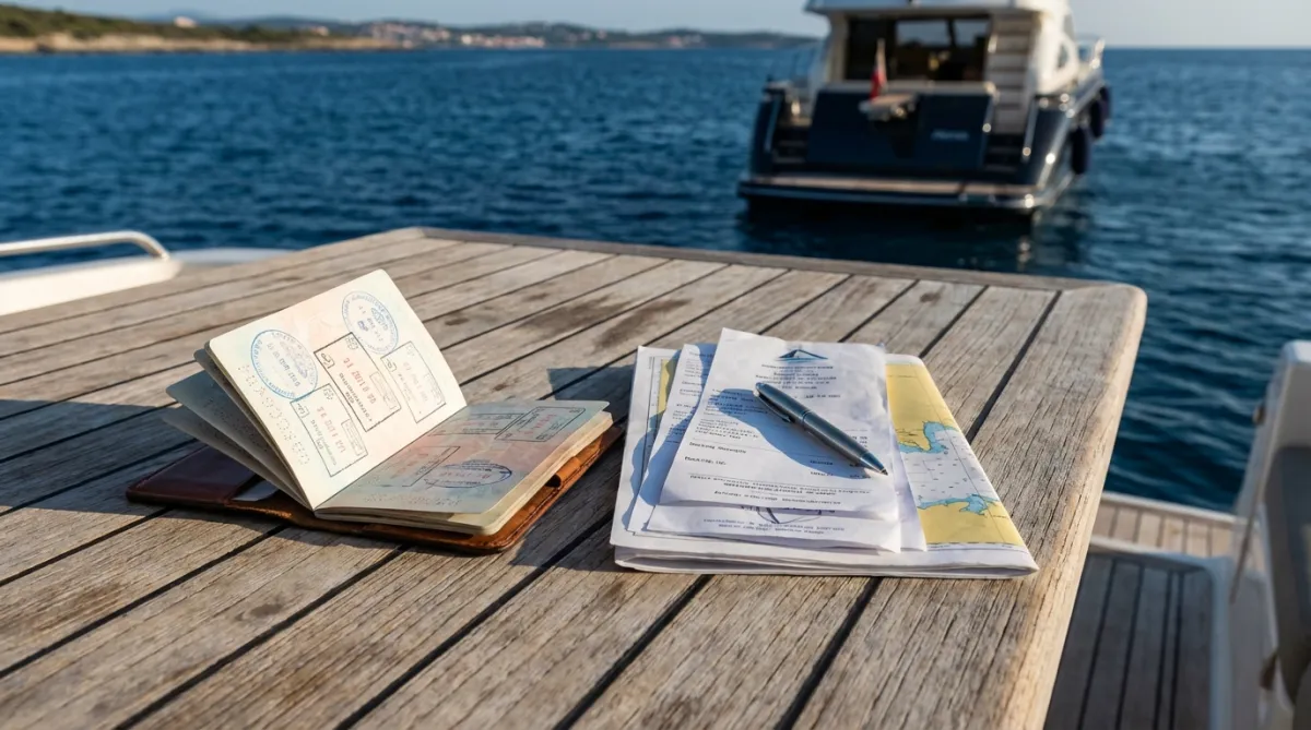 Paperwork for Greek islands entry, showing what is included in gulet charter and which fees are extra.